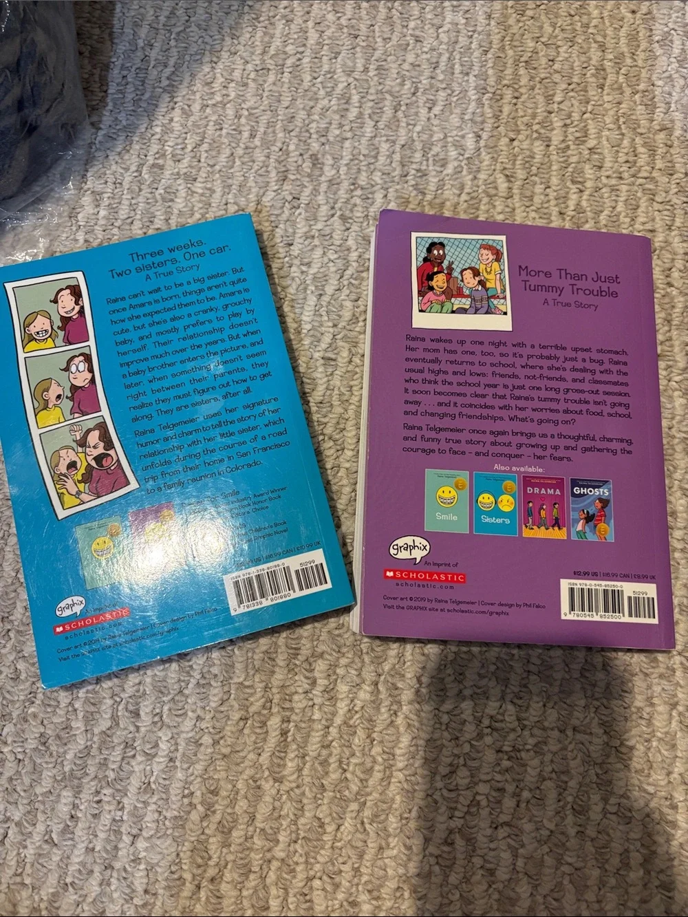 Scholastic Graphic Novels - Blue and Purple Covers
